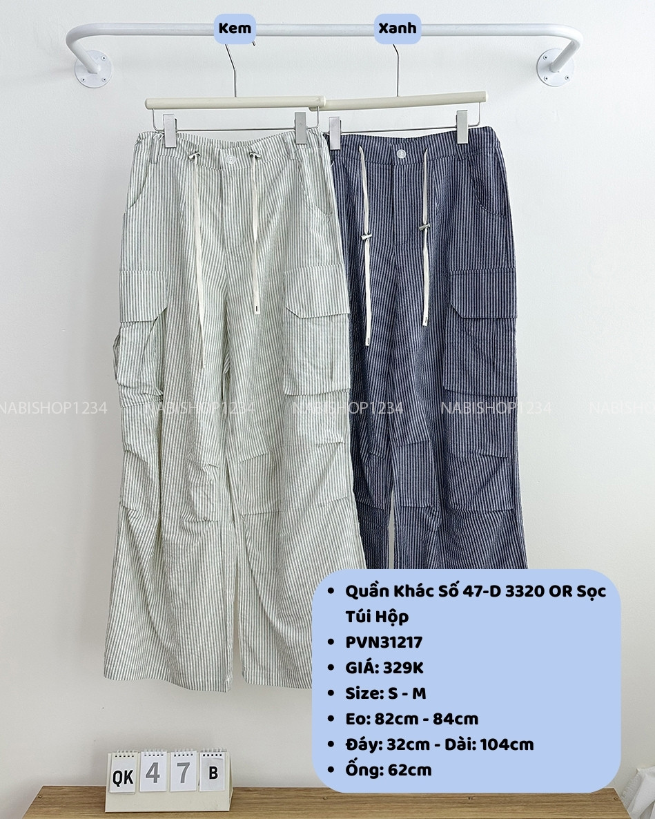 Quần Khác Số 47-D 3320 OR Sọc Túi Hộp