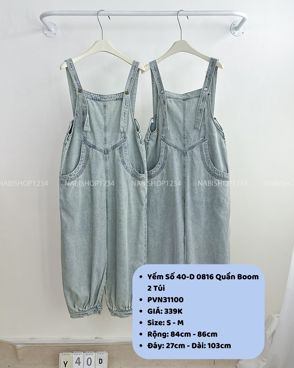 Yếm Số 40-D 0816 Quần Boom 2 Túi