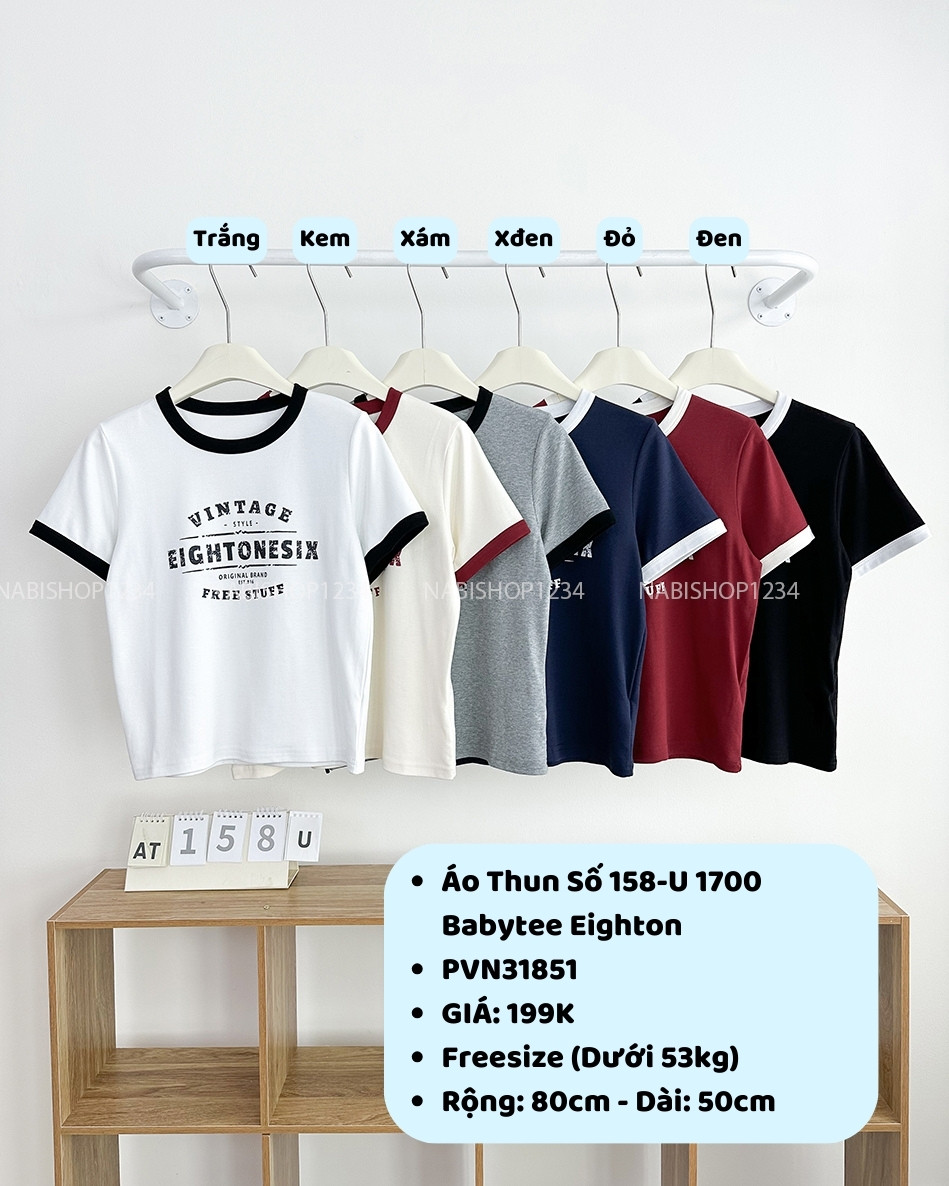 Áo Thun Số 158-U 1700 Babytee Eighton