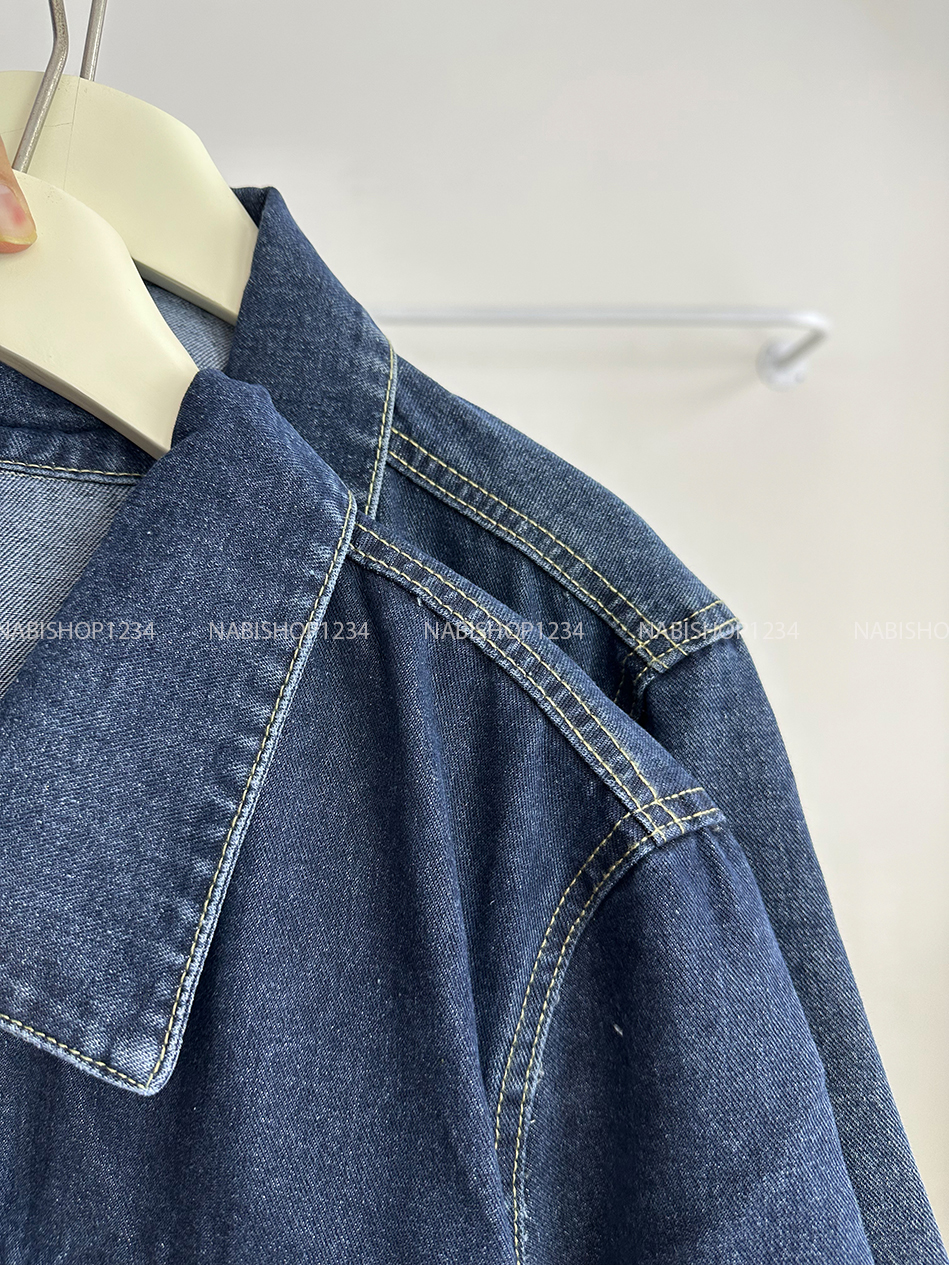Áo Khoác Số 270-U 6635 Jean Tay Lỡ Lật
