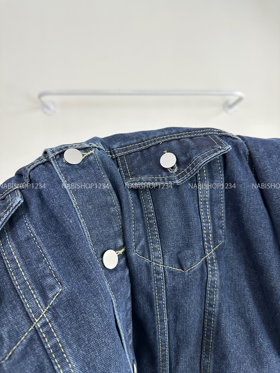 Áo Khoác Số 270-U 6635 Jean Tay Lỡ Lật