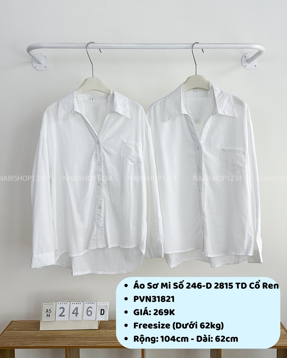 Áo Sơ Mi Số 246-D 2815 TD Cổ Ren