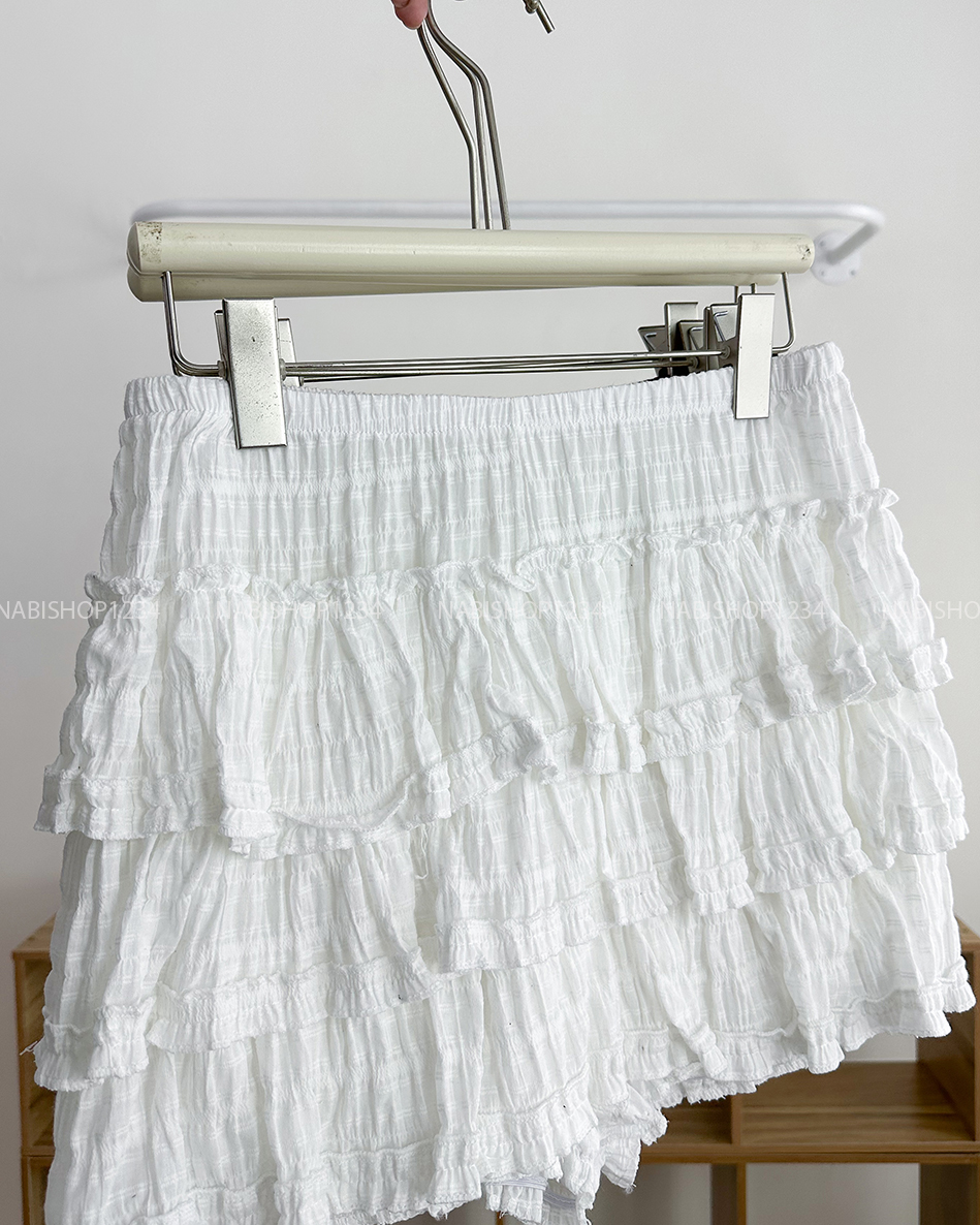 Chân Váy Số 243-U 1510 Ngắn 3 Tầng Bèo