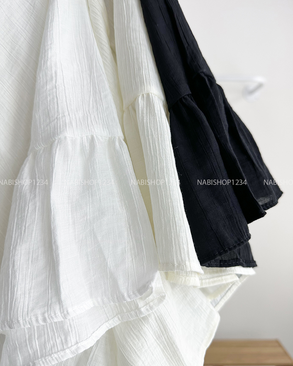 Chân Váy Số 245-U 938 Dài Ren Tầng Lai Bèo