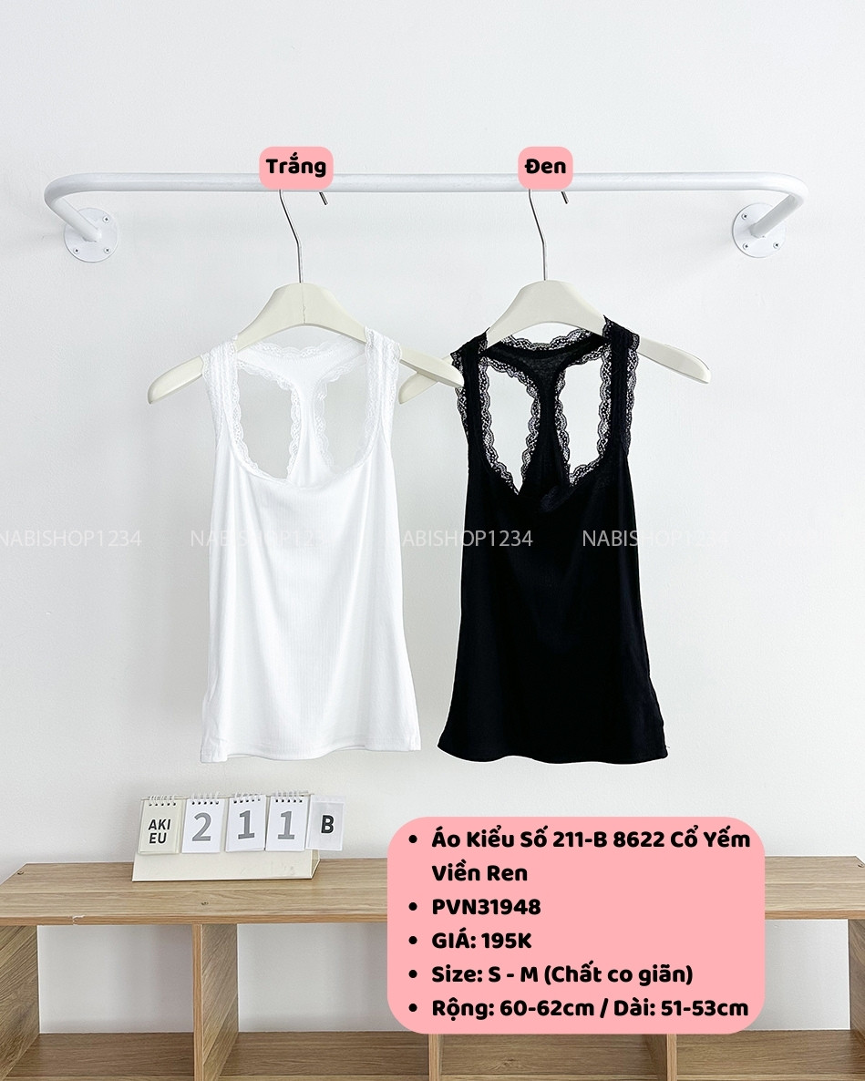 Áo Kiểu Số 211-B 8622 Cổ Yếm Viền Ren