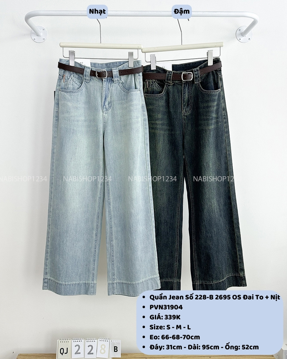 Quần Jean Số 228-B 2695 OS Đai To + Nịt