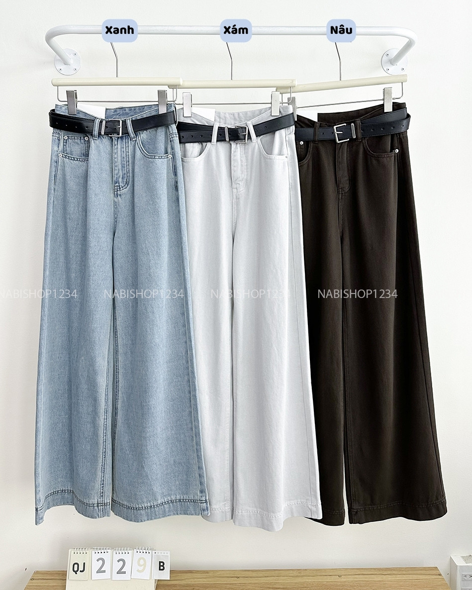 Quần Jean Số 229-B 3278 OR Trơn + Nịt