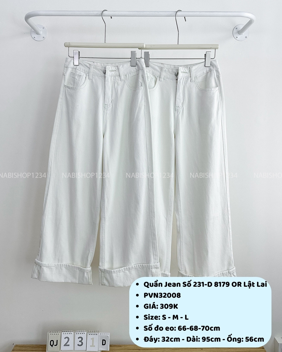 Quần Jean Số 231-D 8179 OR Lật Lai