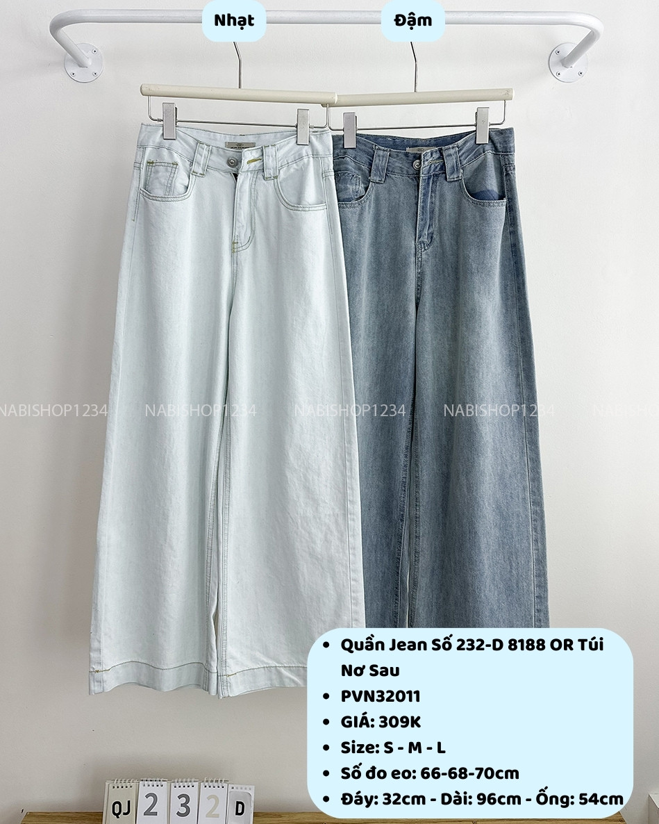Quần Jean Số 232-D 8188 OR Túi Nơ Sau