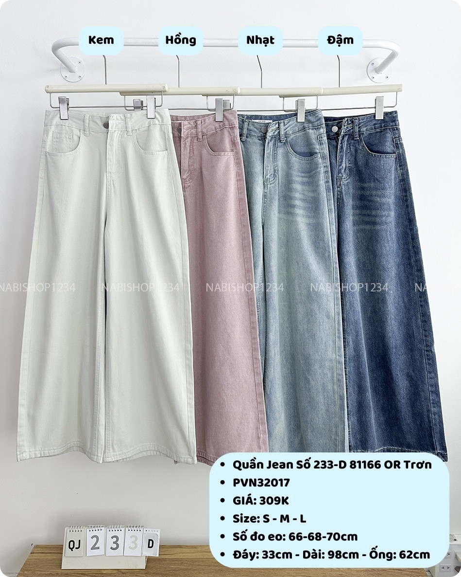 Quần Jean Số 233-D 81166 OR Trơn