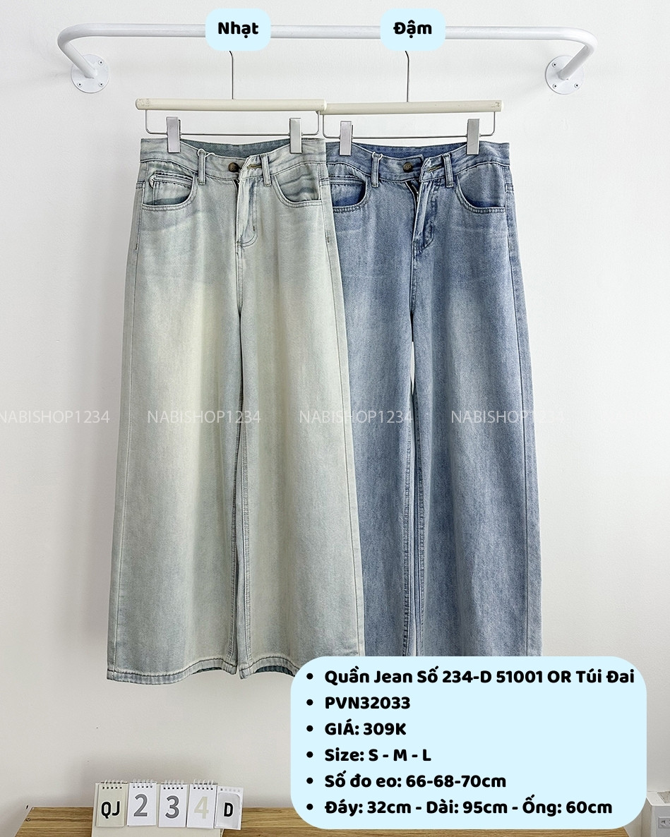 Quần Jean Số 234-D 51001 OR Túi Đai