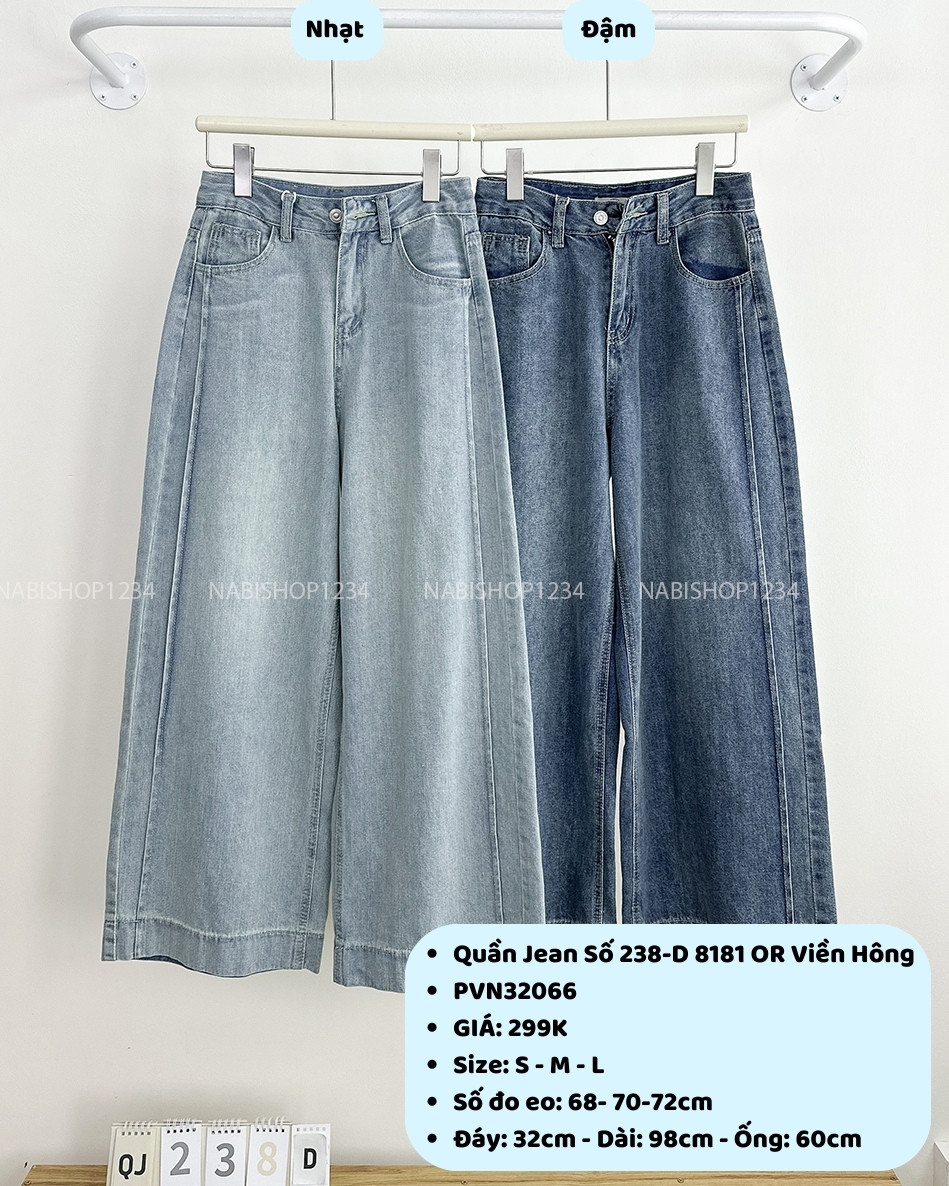Quần Jean Số 238-D 8181 OR Viền Hông