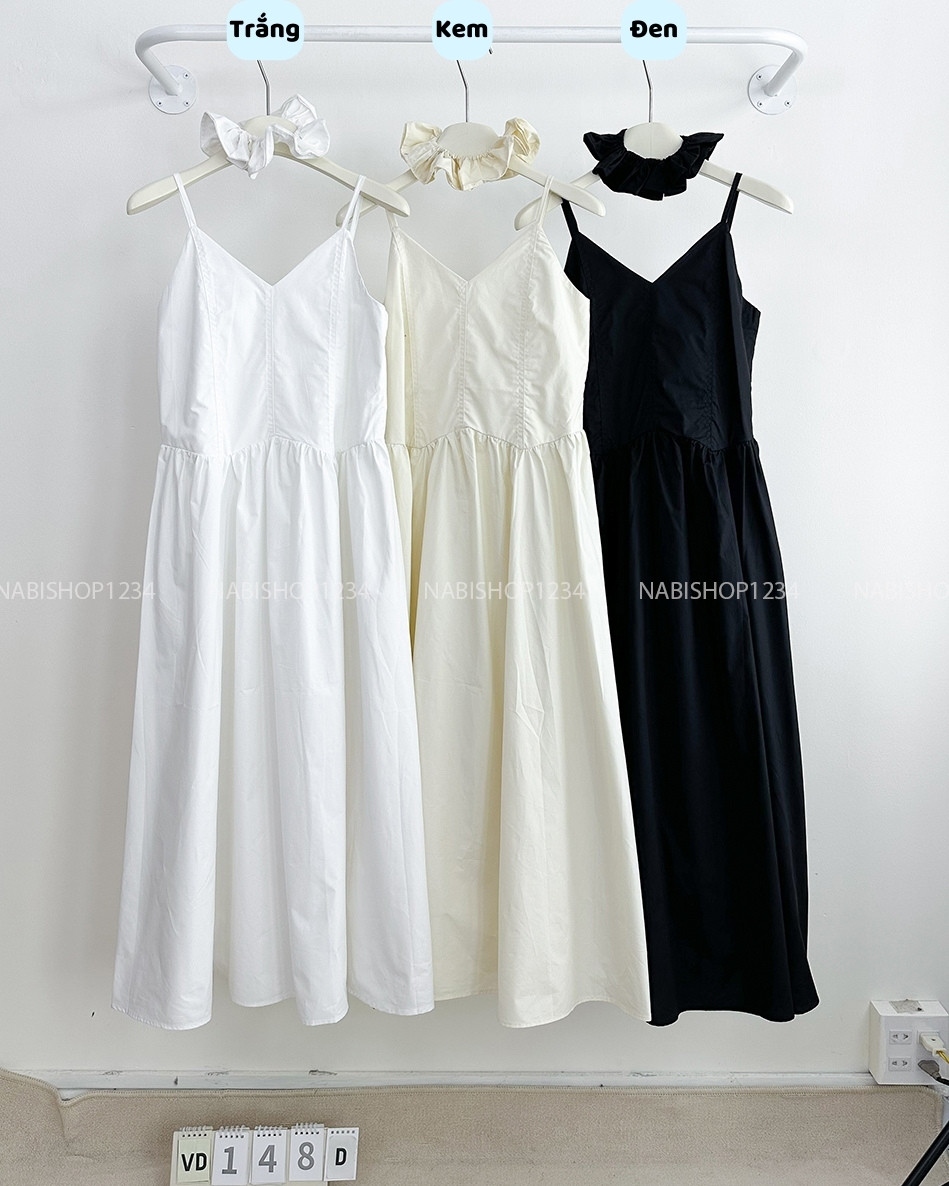 Váy Số 148-D 8805 2 Dây Kèm Scrunchies