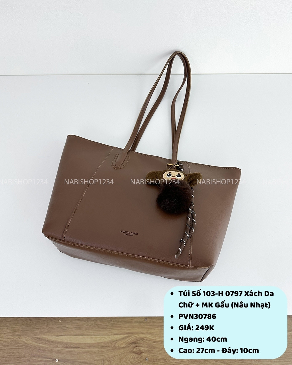 Túi Số 103-H 0797 Xách Da Chữ + MK Gấu