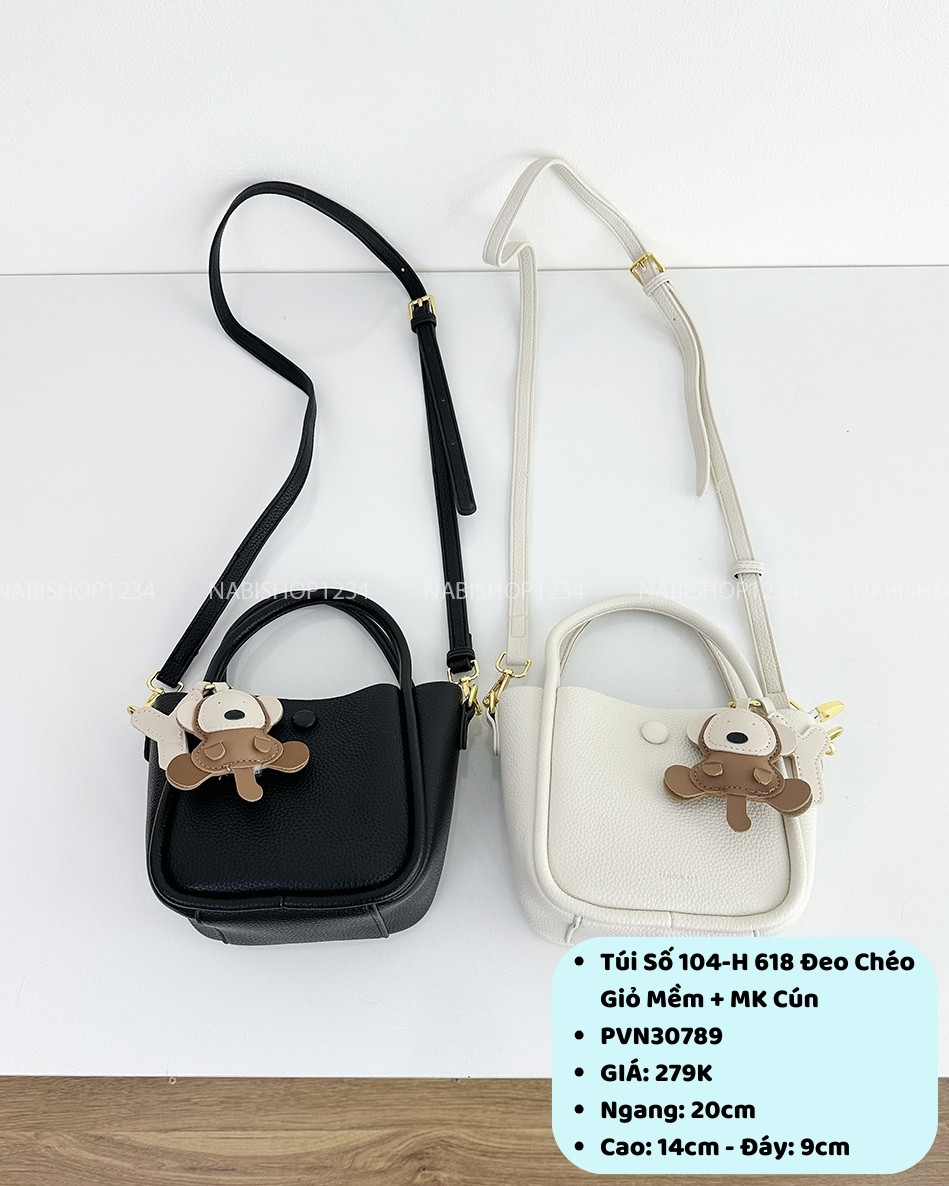 Túi Số 104-H 618 Đeo Chéo Giỏ Mềm + MK Cún