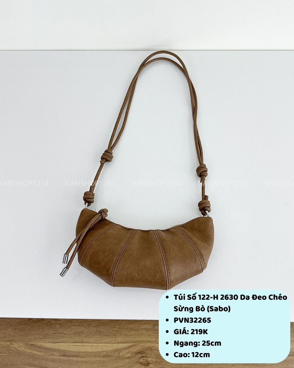 Túi Số 122-H 2630 Da Đeo Chéo Sừng Bò