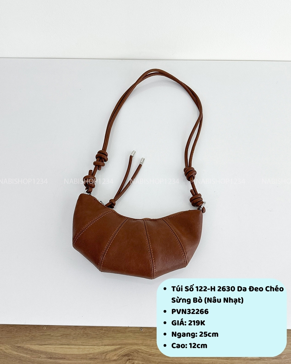 Túi Số 122-H 2630 Da Đeo Chéo Sừng Bò