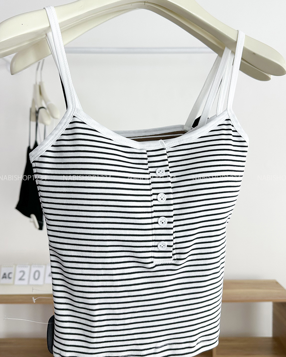 Áo Croptop Số 204-B 8828 2 Dây 4 Nút