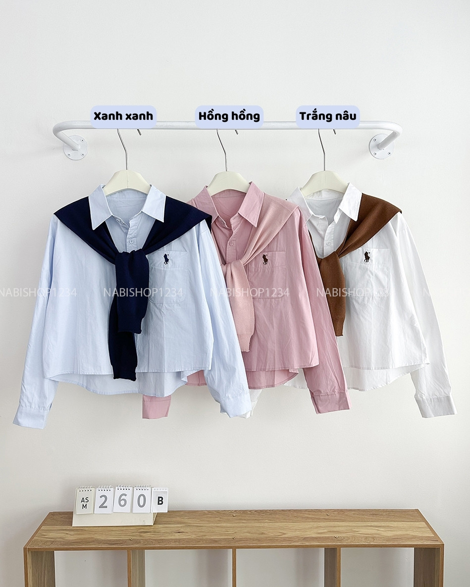 Áo Sơ Mi Số 260-B Ngựa Lửng Kèm Khăn