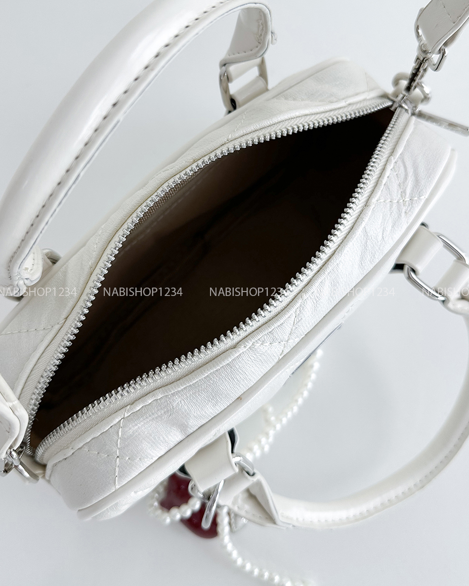 Túi Số 128-H 9078 Da Ô Trám + MK Tim
