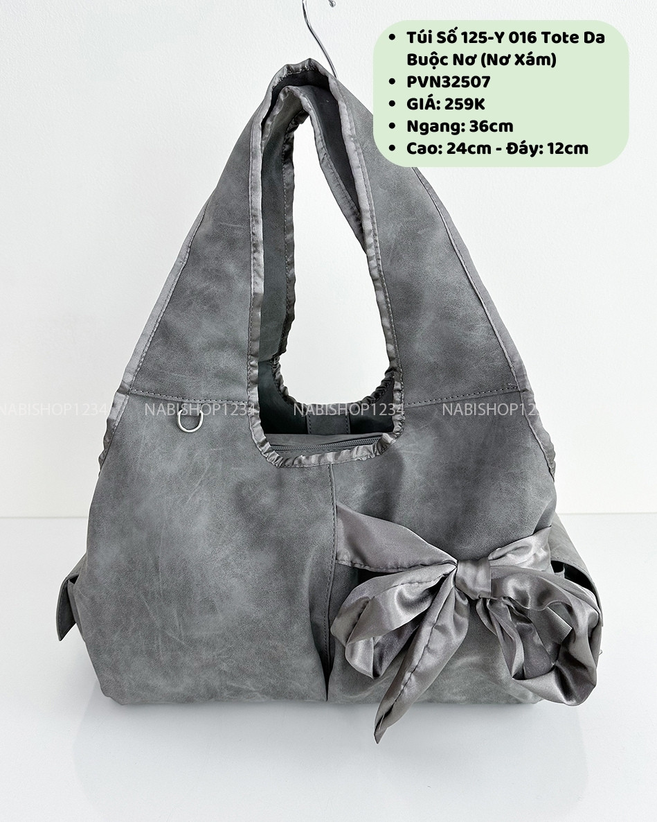 Túi Số 125-Y 016 Tote Da Buộc Nơ