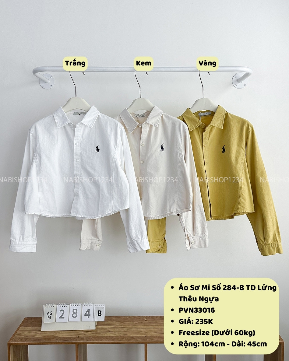 Áo Sơ Mi Số 284-B TD Lửng Thêu Ngựa