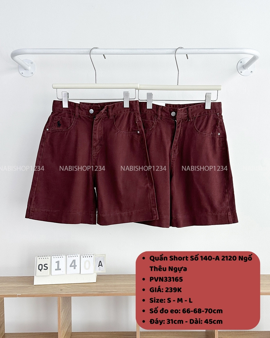 Quần Short Số 140-A 2120 Ngố Thêu Ngựa