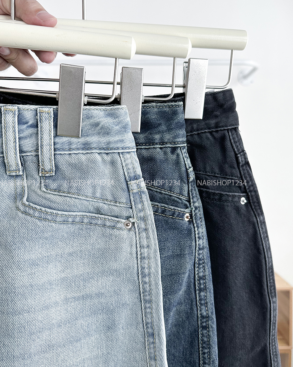 Chân Váy Số 267-B 8202 Ngắn Jean 4 Đai