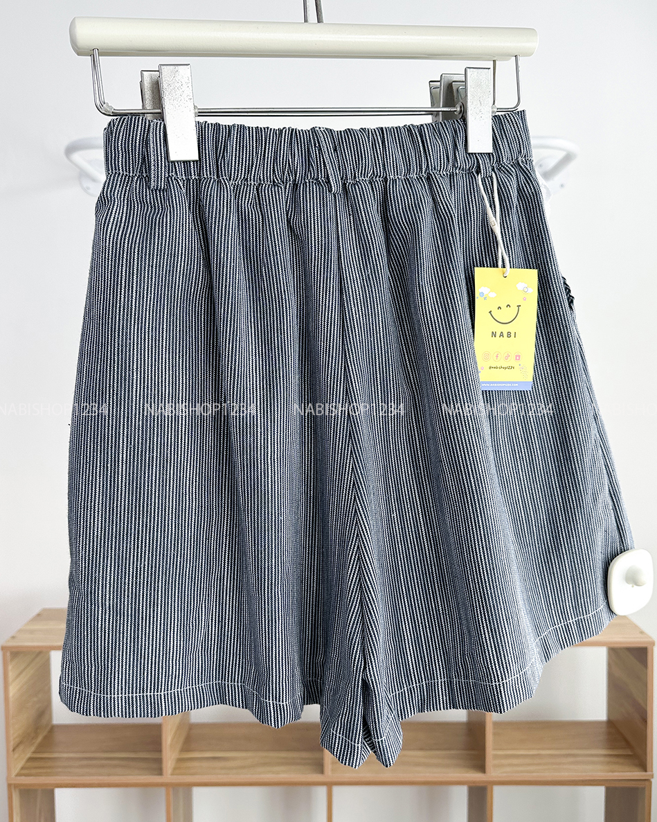Quần Short Số 139-D 3233 Sọc Lưng Thun + Dây Ren