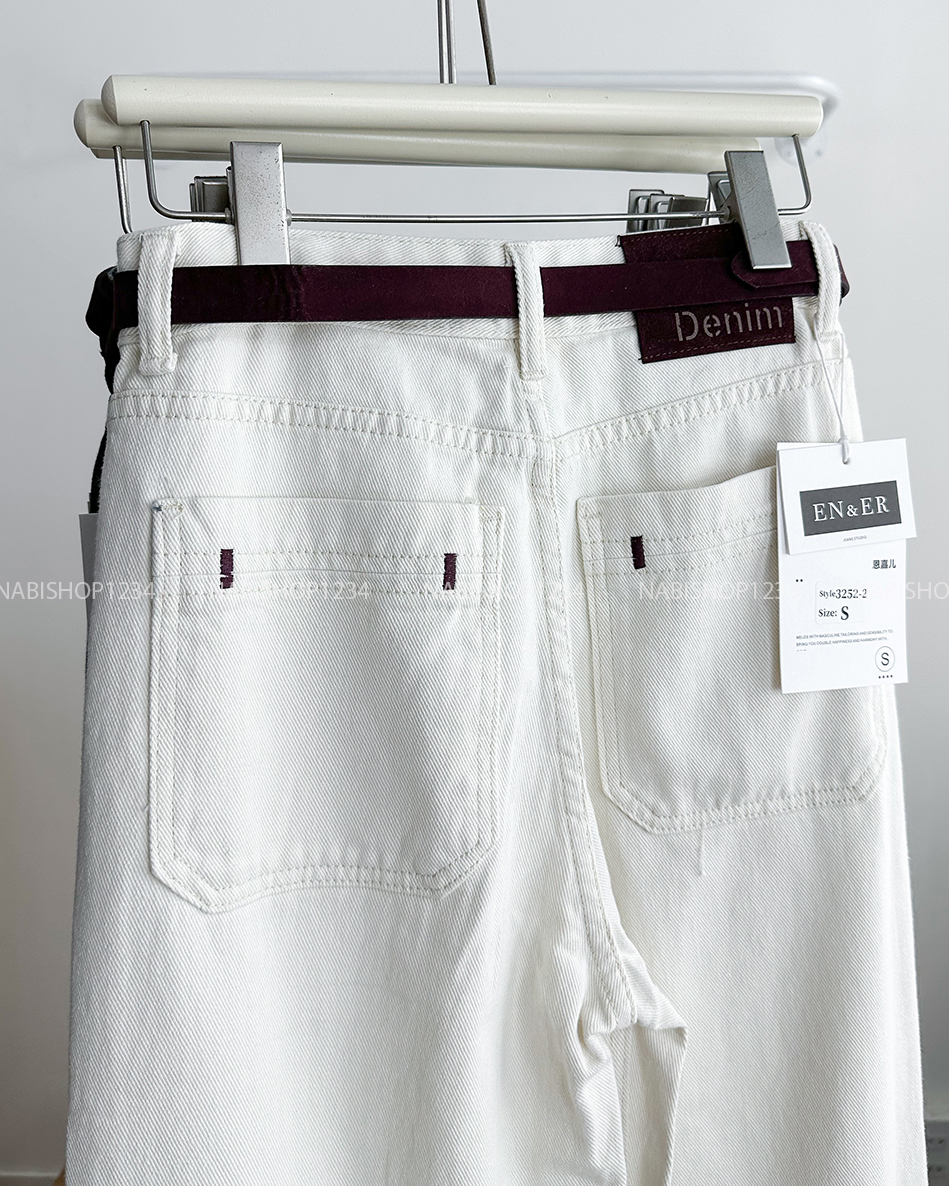 Quần Jean Số 247-B 3252 OR Viền Túi+Nịt