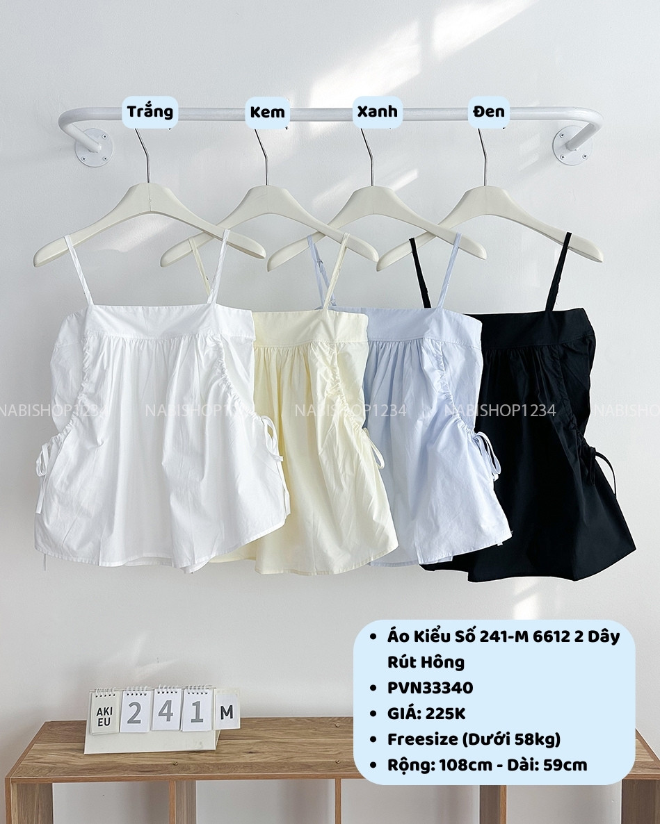 Áo Kiểu Số 241-M 6612 2 Dây Rút Hông