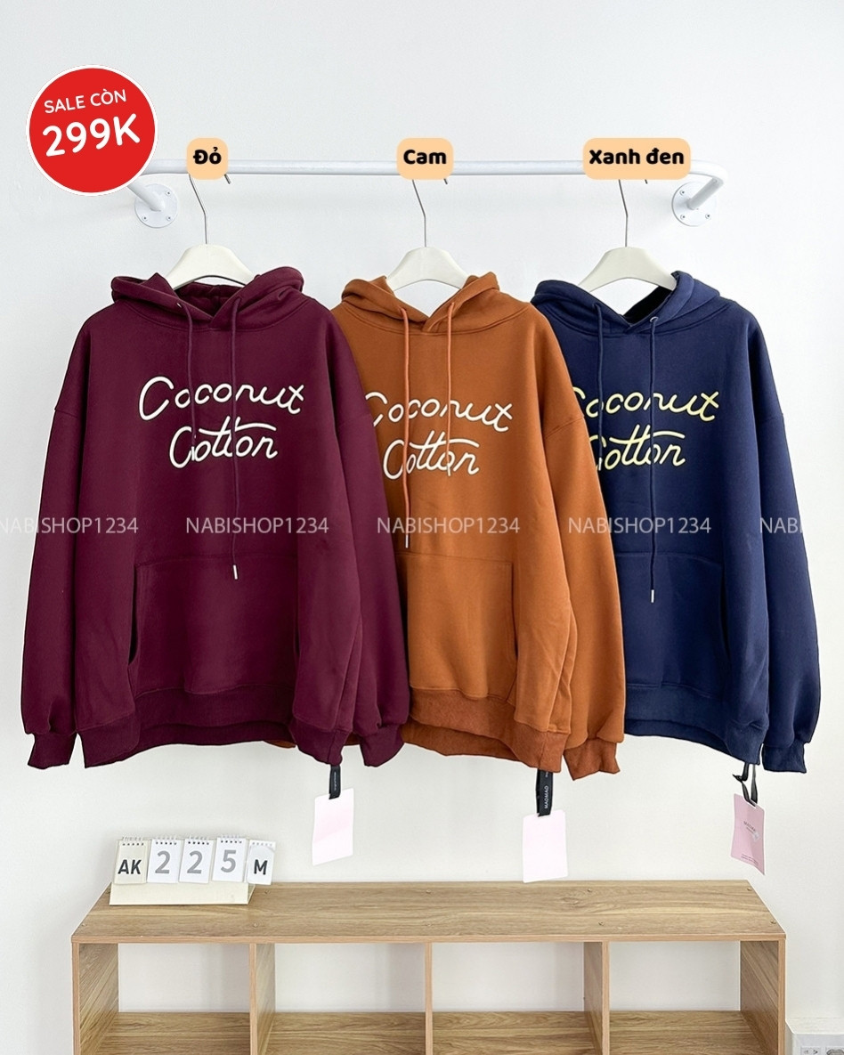 (S30K) Áo Khoác Số 225-M Hoodie Coconut
