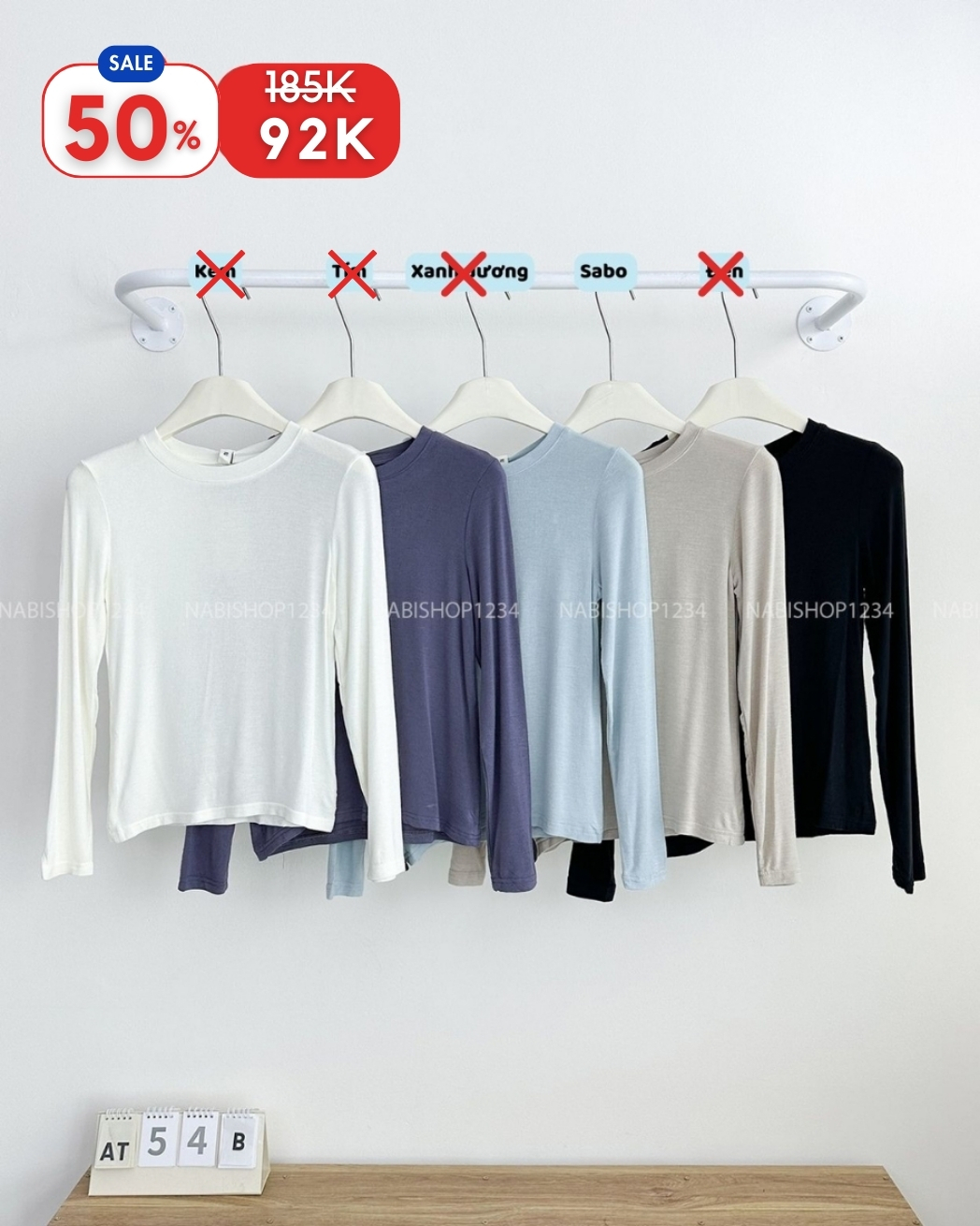 (S50%) Áo Thun Số 54-B 666 TD Babytee Thun Giấy