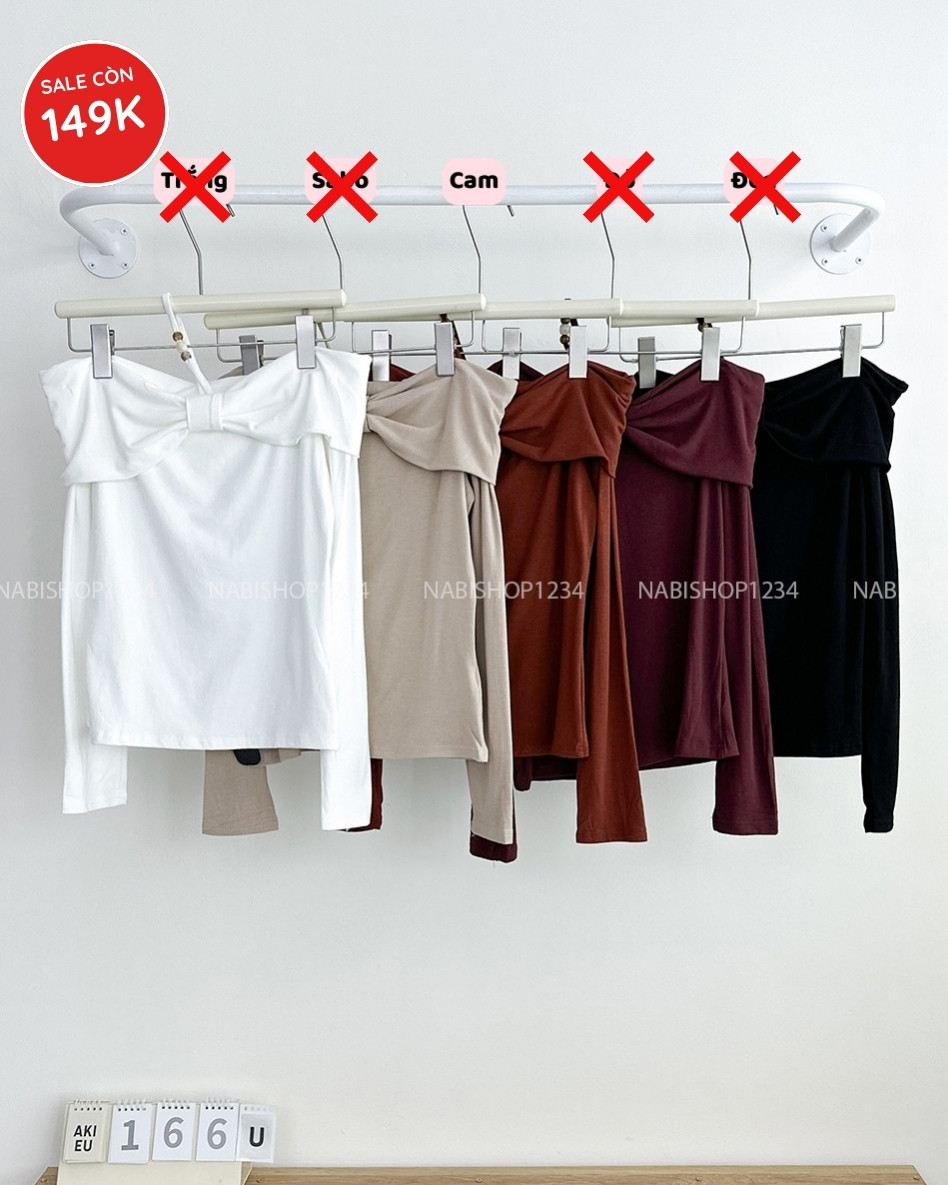 Áo Kiểu Số 166-U Nơ Dây Chéo Cổ