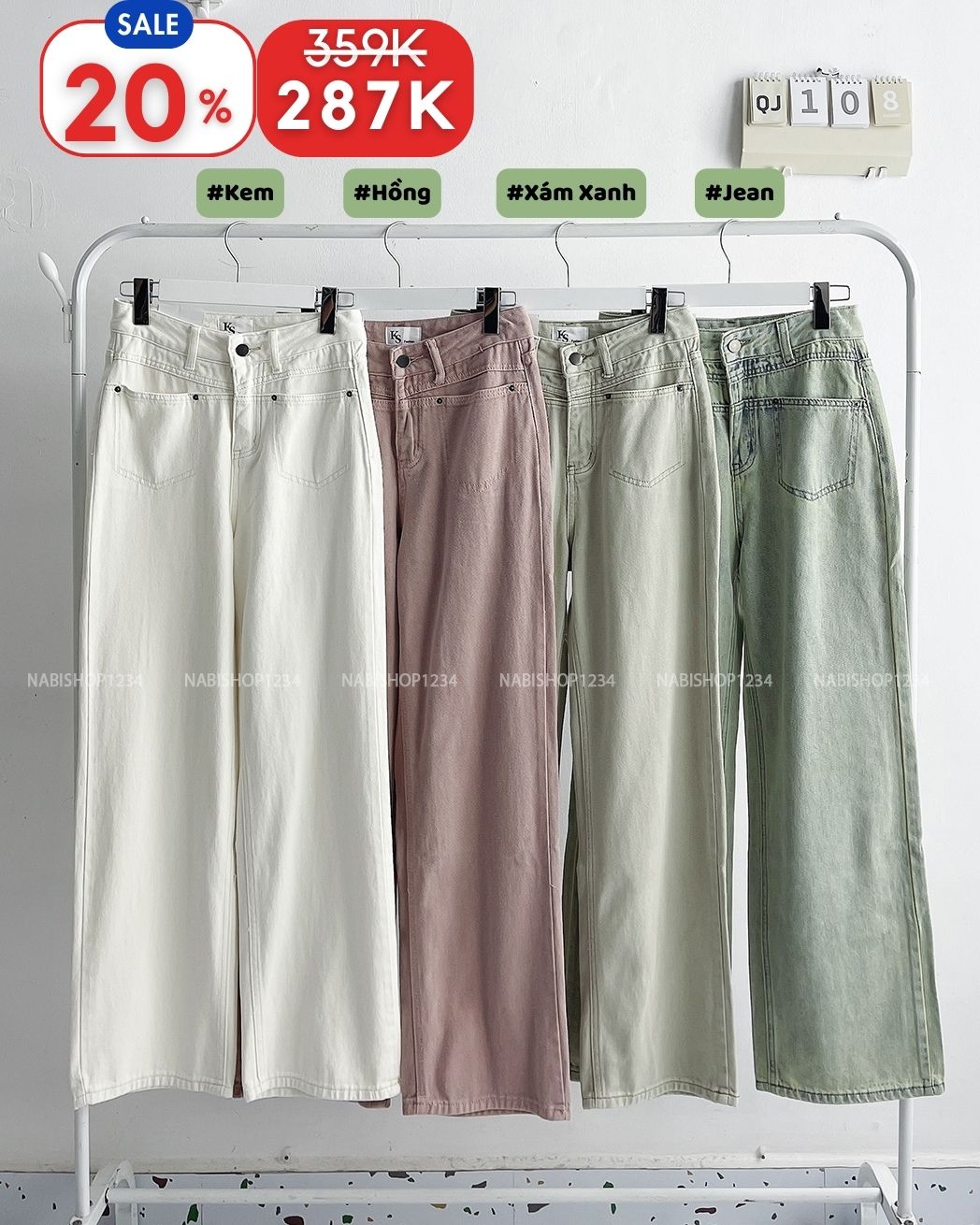(S20%) Quần Jean Số 108-A 7051 OR 2 Túi Ngang