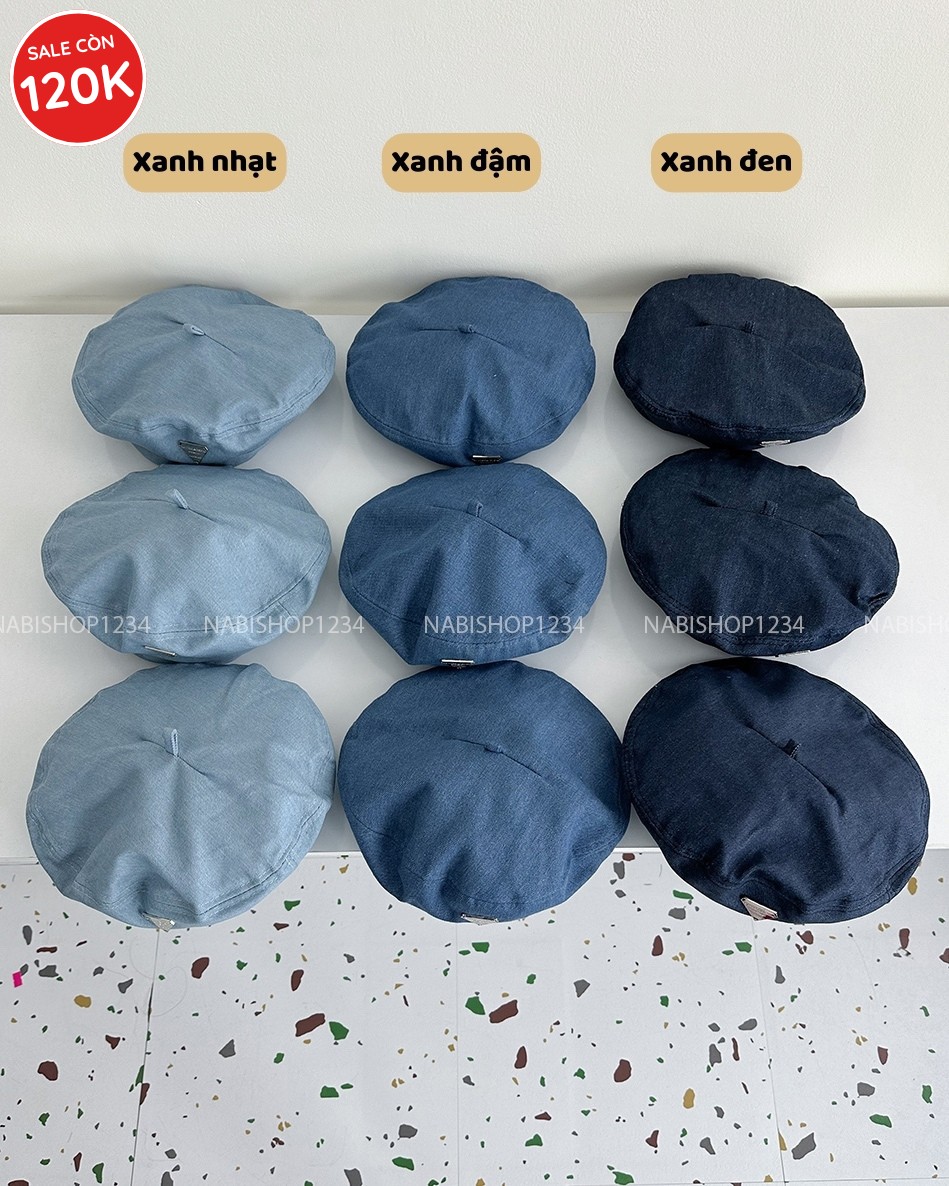 (S19K) Mũ Số 22-L Nồi Denim Khuy
