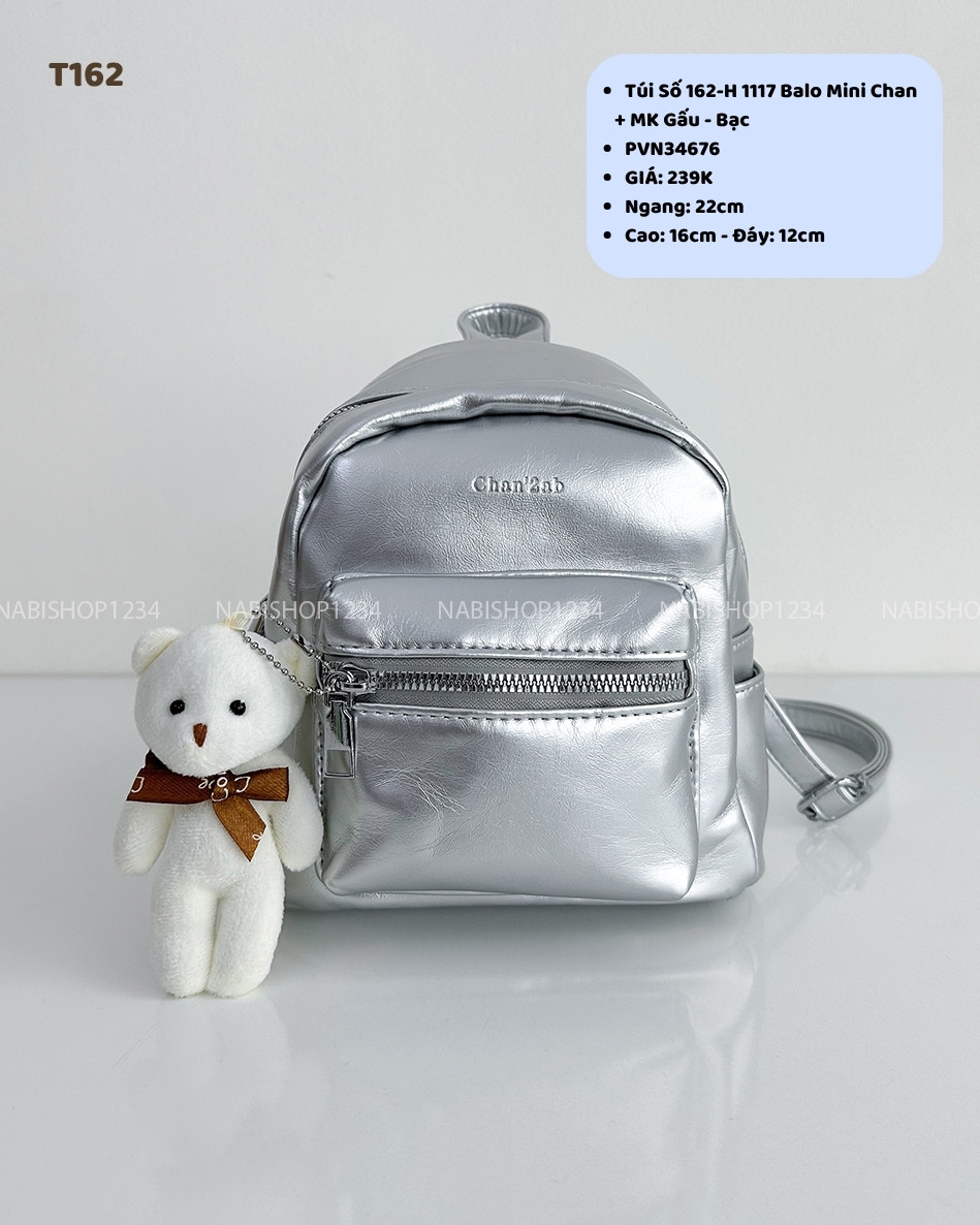 Túi Số 162-H 1117 Balo Mini Chan + MK Gấu