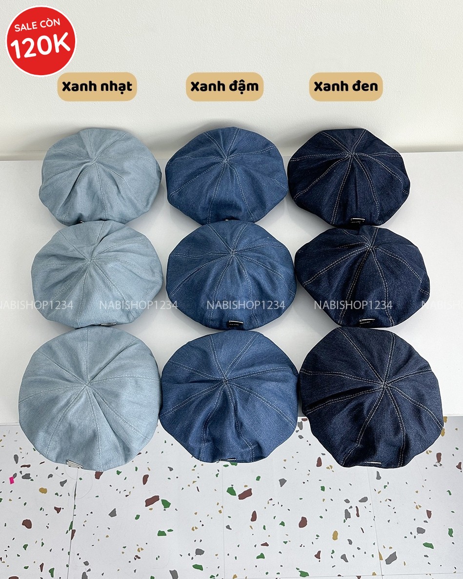 (S19K) Mũ Số 21-L Nồi Denim Tag