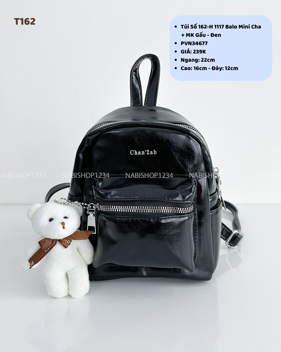 Túi Số 162-H 1117 Balo Mini Chan + MK Gấu