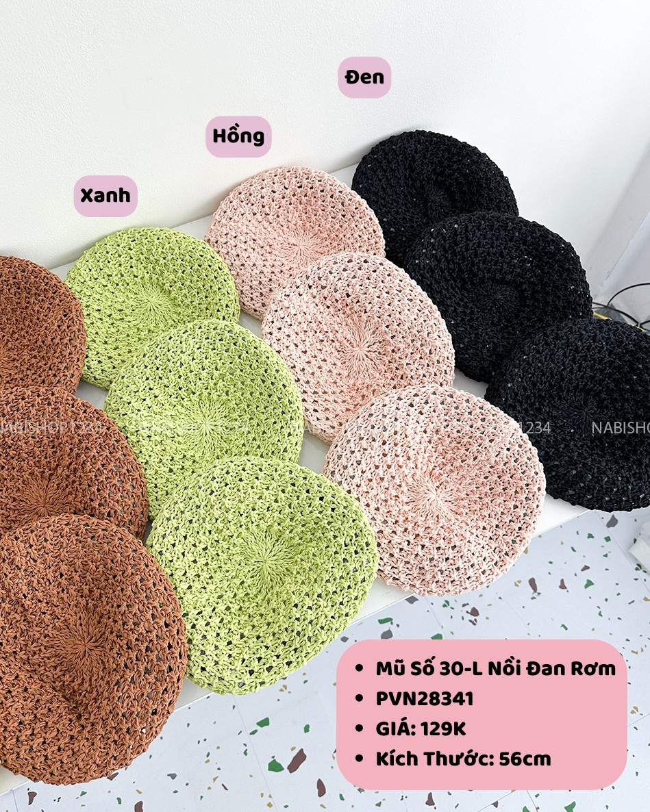 (S30%) Mũ Số 30-L Nồi Đan Rơm