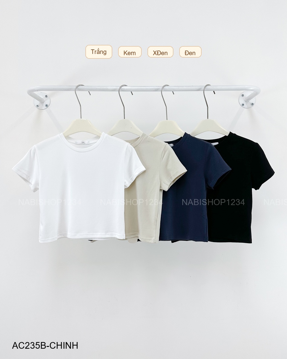 Áo Croptop Số 235-B 801 TN Trơn