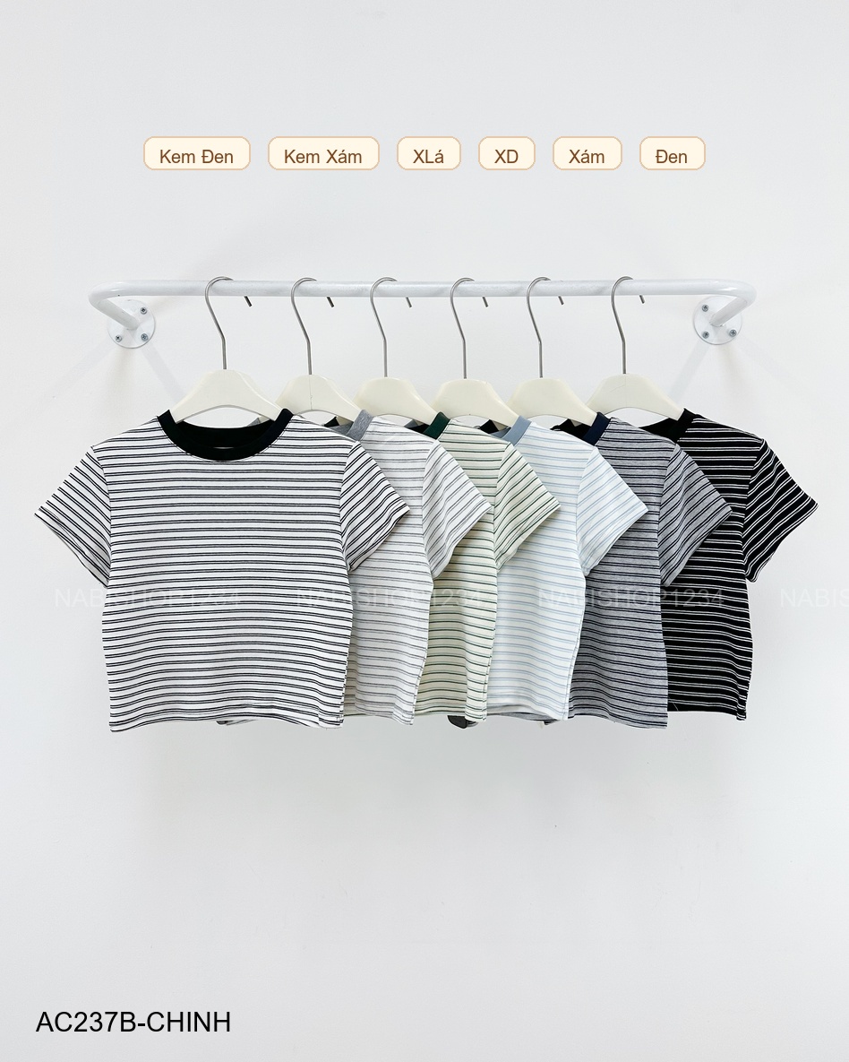 Áo Croptop Số 237-B 565 TN Kẻ Ngang