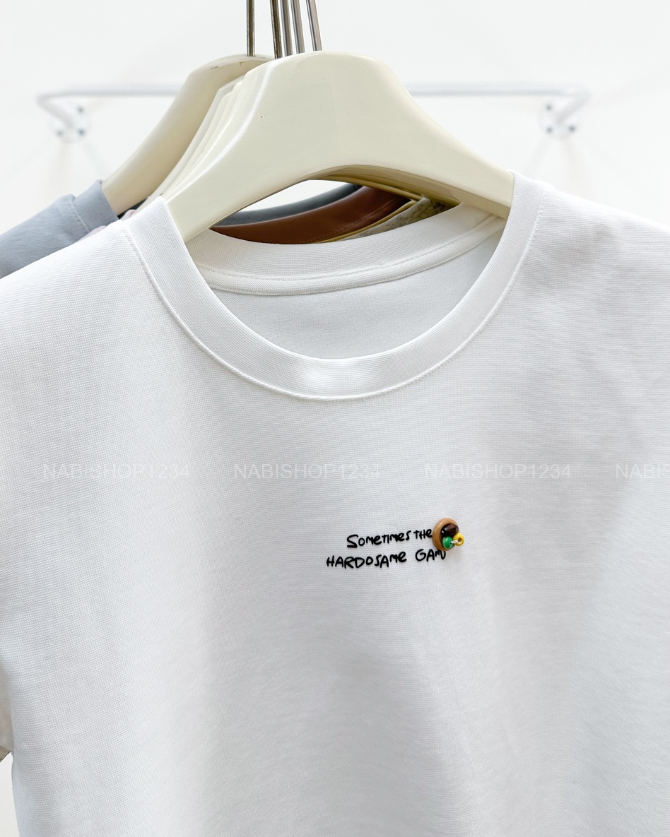 Áo Croptop Số 238-B 9536 TN Chữ Đính Nút