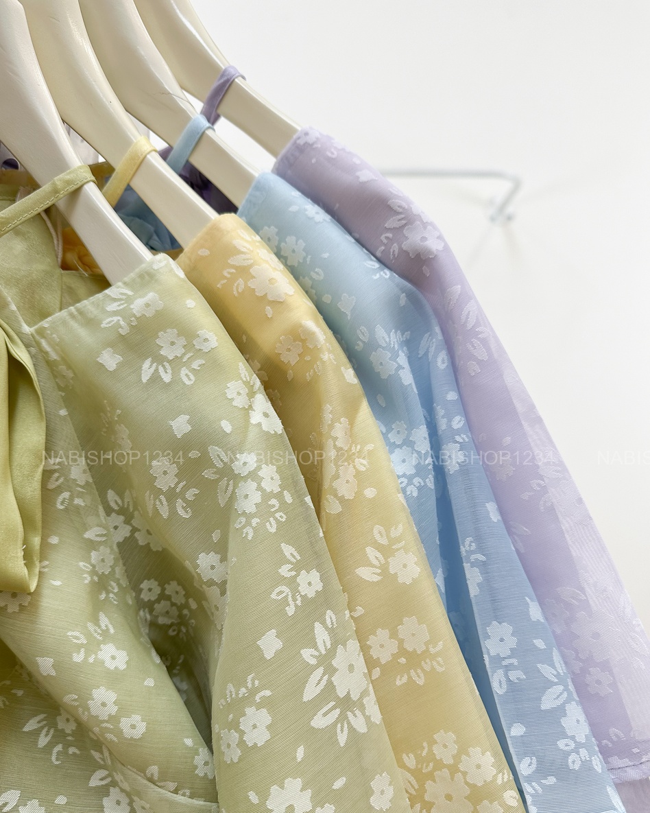 Áo Dài Số 26-D Tơ Hoa Buộc Nơ