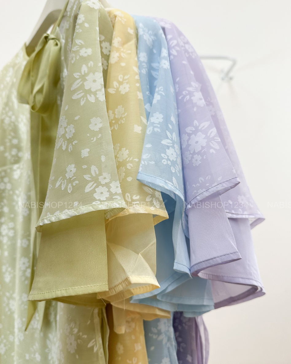 Áo Dài Số 26-D Tơ Hoa Buộc Nơ