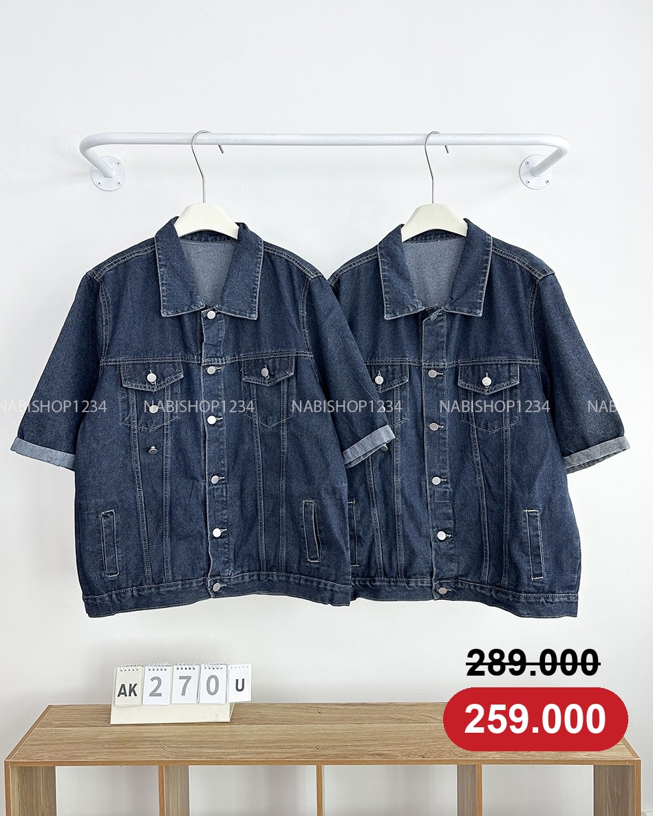 (G30K) Áo Khoác Số 270-U 6635 Jean Tay Lỡ Lật