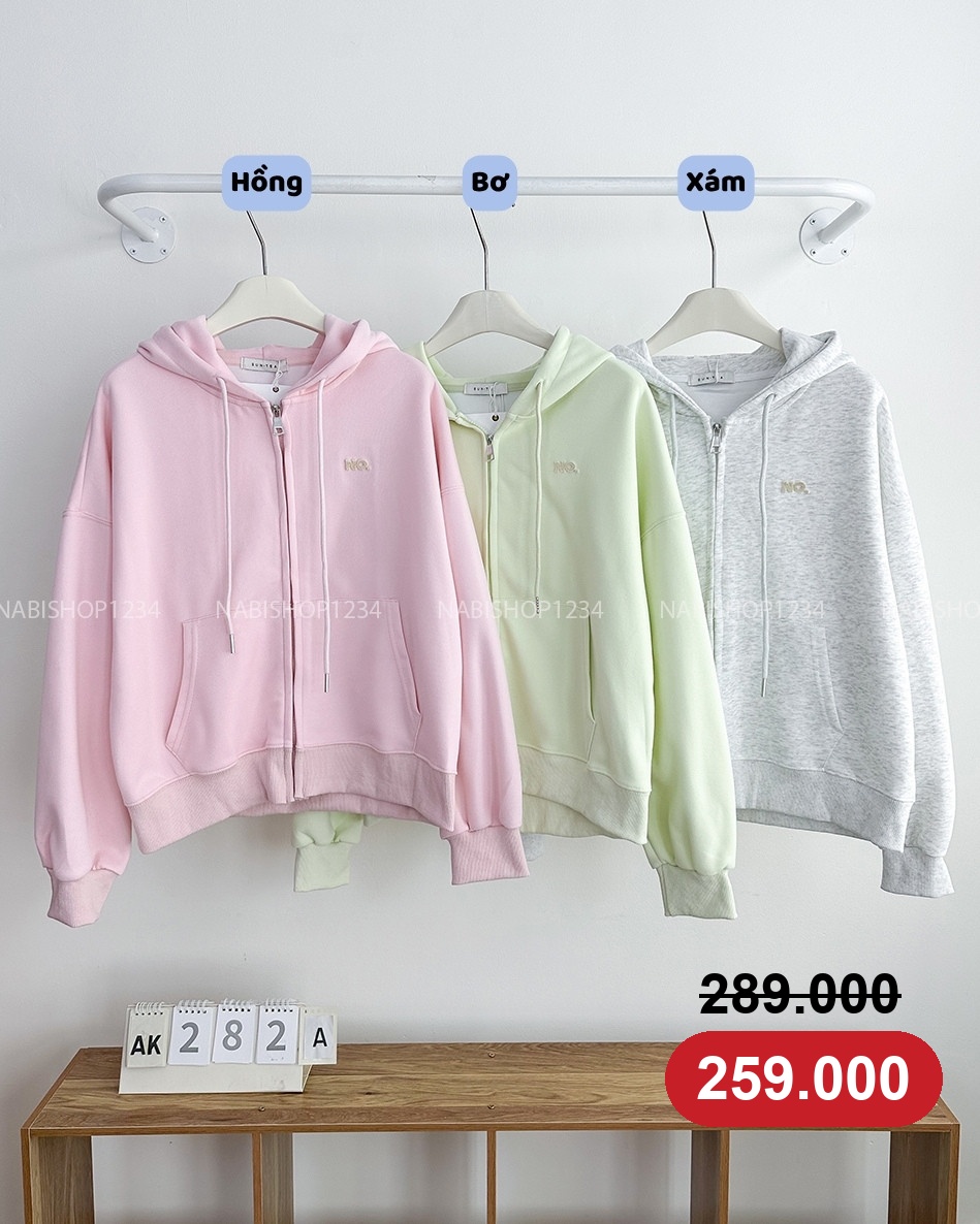 (G30K) Áo Khoác Số 282-A 062 Hoodie Zip No