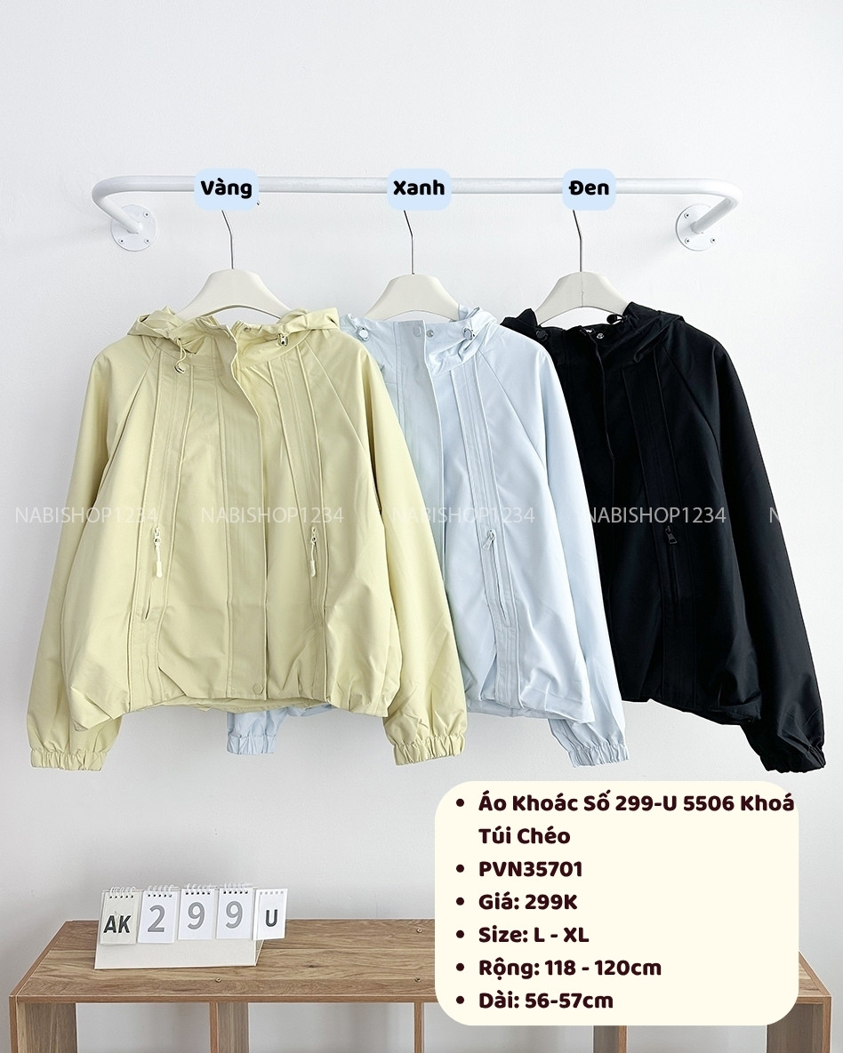 Áo Khoác Số 299-U 5506 Khoá Túi Chéo