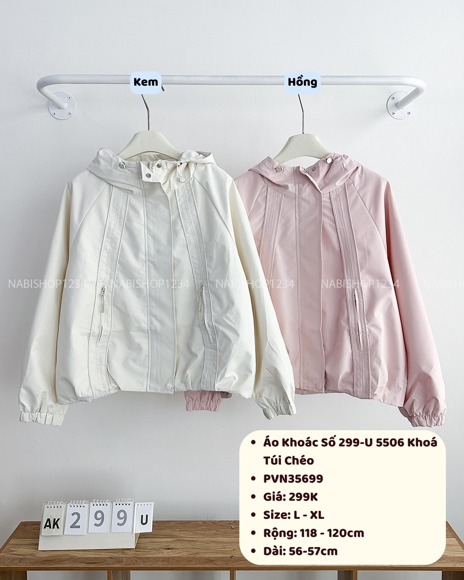 Áo Khoác Số 299-U 5506 Khoá Túi Chéo