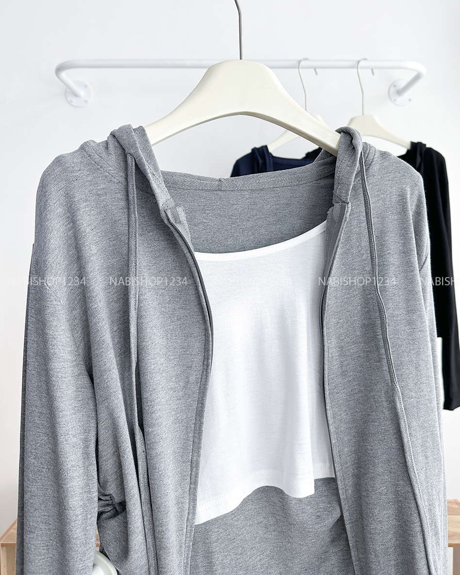 Áo Khoác Số 303-D 6617 Set Liền 3 Lỗ Nhún Eo